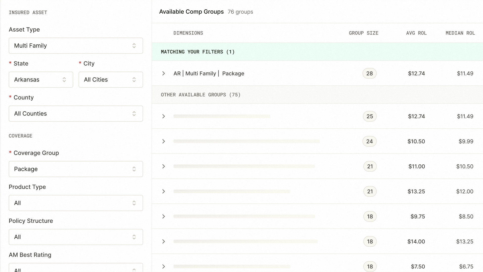 Advocate transaction comps explorer